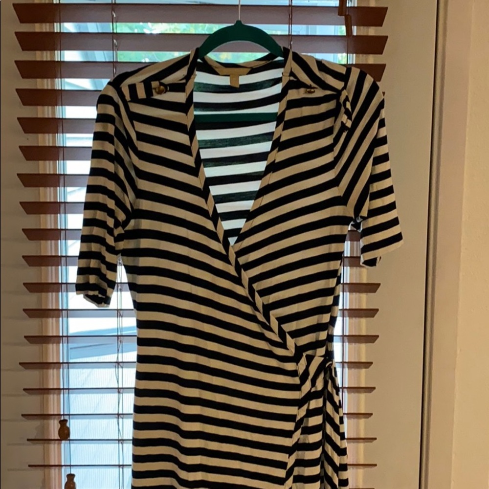 Striped wrap dress - Banana republic